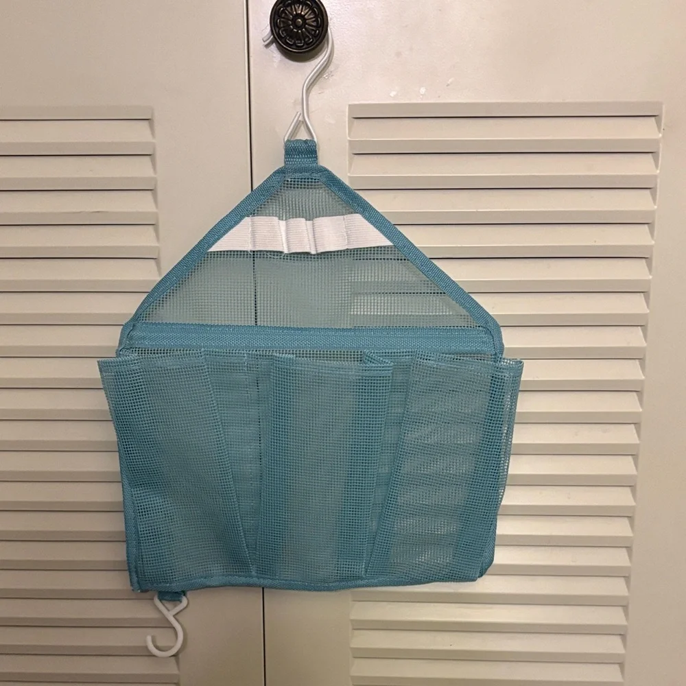 New Whitmore Light Blue Shower Organizer with Pockets